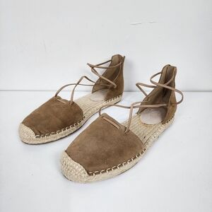 Eileen Fisher Tan Espadrille Flats, Size 8.5